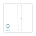 thumbnail image 4 of Boardwalk BWK636 1 in. Diameter x 60 in. Fiberglass Broom Handle Nylon Plastic Threaded End - Black, 4 of 6
