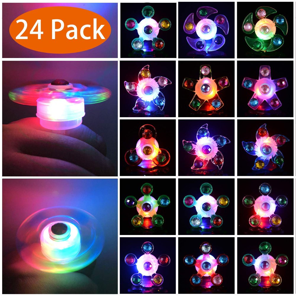 Light Up Rings LED Party Favors for Kids Prizes 24 Pack Glow In The Dark Party Supplies Bulk