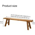 thumbnail image 3 of Wooden Farmhouse Bench - Rustic Solid Wood Shoe Bench, Armless Design, Short Height, Easy to Assemble, Natural Asian Wood, Solid Construction, Perfect for Living Room and Entryway, 3 of 7