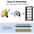 thumbnail image 6 of CBNTKI 5 Tier Metal Bookshelf, Black 69" Tall Bookcase, Large Heavy Duty Book Shelves,  Wide Book Shelves, Display Storage Shelves for Library Bedroom Living Room Office, 6 of 14