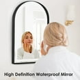 thumbnail image 5 of 36"x 24" Bathroom LED Mirror Medicine Cabinet with Lights, Recessed or Wall Mounted Bathroom Vanity Mirror with 2 Adjustable Storage Shelves, Defogger, Dimmable, Memory Function, Outlets & USB,Black, 5 of 8