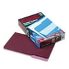 Pendaflex Interior File Folders, 1/3 Cut Top Tab, Legal, Burgundy, 100/Box