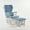 Baby Blue, variant on Comfort Deluxe Glider Chair and Ottoman Set Grey