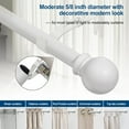 thumbnail image 7 of FLY HAWK White Curtain Rod Kit - 5/8" Adjustable Curtain Rods for Window 30" to 60", Including Two Brackets, 7 of 7