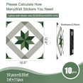 thumbnail image 6 of DEWOO 10PCS 12" x 12" Peel and Stick Floor Tiles, Vintage Floral Removable Self Adhesive Vinyl Flooring Stickers, Renter Friendly DIY Tile for Kitchen Entryway Bathroom Living Room, 6 of 10