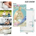 thumbnail image 3 of GZHJMY Easter Bunny Floral Bath Hand Towel Soft Washcloth Highly Absorbent Fingertip Towels for Bathroom Beach Kitchen Sports Gym Yoga Travel (2-Pieces Towel Sets, 28x16 inch), 3 of 7