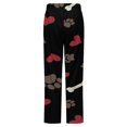 thumbnail image 6 of Love Paws Heart Winter Female Pants Flannel High Waist Women Pants Lady Warm Straight Leg Plush Trousers, 6 of 7