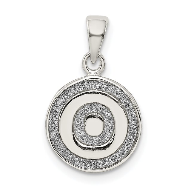 925 Sterling Silver Dainty Letter O Initial Name Monogram Inital Circle Necklace Charm Pendant