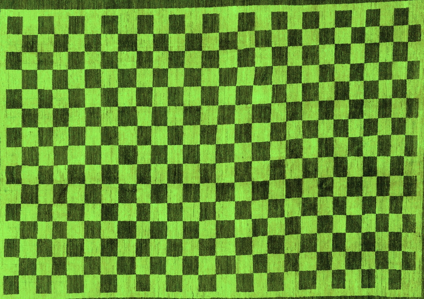 Ahgly Company Indoor Rectangle Checkered Green Modern Area Rugs, 5' x 8 ...