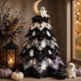 thumbnail image 2 of DIY Halloween Quilted Fabric Tree Kit, 3D Padded Sewing Craft Kit for Beginners, Handmade Fabric Tree Decor Seasonal Mantel Shelf Display Gift for Craft Lovers Halloween Decorations, 2 of 6