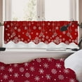 thumbnail image 5 of Christmas Window Valances Winter Snowflakes Valance Kitchen Curtains with Rod Pocket Merry Christmas Ball Ornaments Window Treatments Short Curtain Panels Decor 54" X 18", 5 of 6