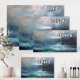 thumbnail image 4 of Designart Lighthouse Shining Light During Stormy Night II Canvas Wall Art, 4 of 4