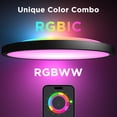 thumbnail image 2 of Govee Smart 12in RGBWW+RGBIC Ceiling Light Black, 2 of 8