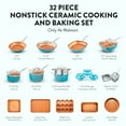 thumbnail image 3 of Gotham Steel 32 Pcs Pots and Pans Set Non Stick, Ceramic Pots and Pans Set, Ceramic Cookware Set with Bakeware and Premium Food Storage Set, Non Stick Pot and Pan Set, Aqua Blue, 3 of 10