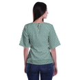 thumbnail image 4 of Moomaya Haut Col Rond Imprimé pour Femme Blouse à Manches Courtes Tunique Formelle Wear, 4 of 5