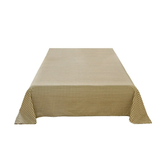 Qiweii Plaid Solid Color Washed Cotton Flat Sheet Single PieceοΌClassic Pattern Soft Breathable Bed Sheet