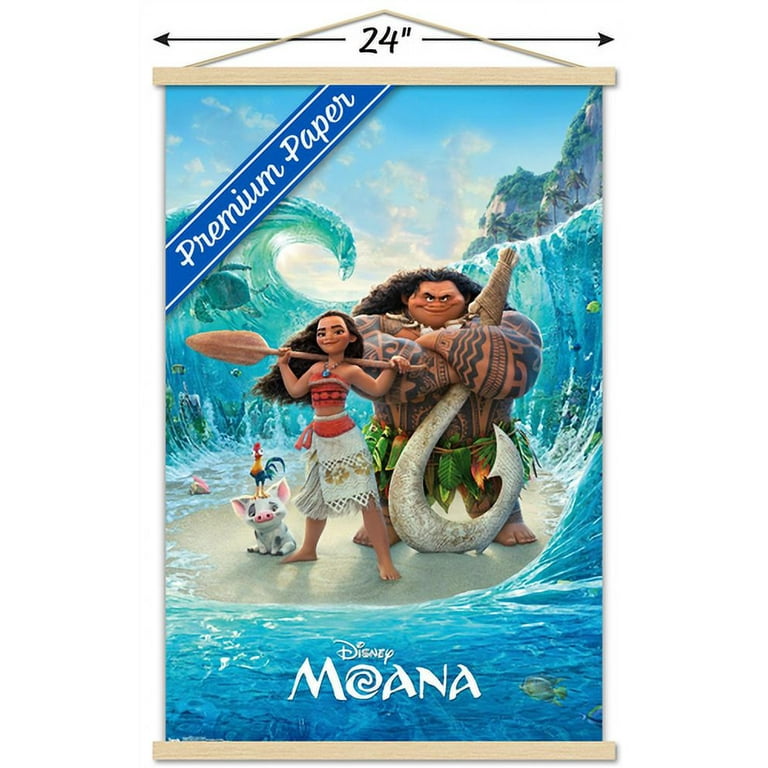 Disney Moana - Ocean Floor Wall Poster with Wooden Magnetic Frame