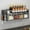 Black, variant on Ycandiee Kitchen Spice Rack with Punch-free Wall Mount, Kitchen Organizer and Storage Rack, Over Stove Hanging Shelf, Stainless Steel, for Seasoning Jar Organizer