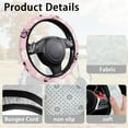thumbnail image 6 of HUIACONG Pink Butterflies Golfs Cart Steering Wheel Covers 13-14 Inches Non-slip Golf Steering Wheel Protection Soft Comfortable Compatible with EZGO Yamaha Club Cars, 6 of 7