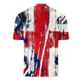 thumbnail image 4 of Top Casual Impreso de los Hombres, Camiseta de Cuello Redondo Botón de Manga Corta de Moda para Uso Al Aire Libre Y Diario, Camiseta de Invierno Cómoda, 4 of 7