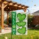 thumbnail image 5 of Decoraciones para el Día de San Patricio, Accesorios para el Día de San Patricio, Regalos para el Día de San Patricio. Bandera de jardín de doble cara con diseño de "Feliz Día de San Patricio", bander, 5 of 6