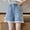 Blue, variant on Girls Denim Shorts with Lace Trim & Elastic Waist, Soft Blue Cotton Shorts for Kids Little Kids,Size 6 T