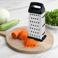 thumbnail image 6 of Stainless Steel 4 Sided Box Grater Multi Function for Cheese Vegetables Slicing Shredding Kitchen Tool Non Slip Black Stainless Steel, 6 of 6