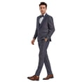 thumbnail image 2 of Tazzio Skinny Fit Shawl Lapel 3 Piece Suit Set with Trim Detail, 2 of 4