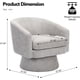 thumbnail image 4 of Light gris chenille swivel chair con almacenamiento space y wood frame para sala de estar, 4 of 8