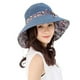 VISLAND Chapeau pour les Femmes - 1PC Chapeau de Coton à Large Bord - Réversible Casquette Pliable pour l'Été Soleil Voyage Plage – image 2 sur 7