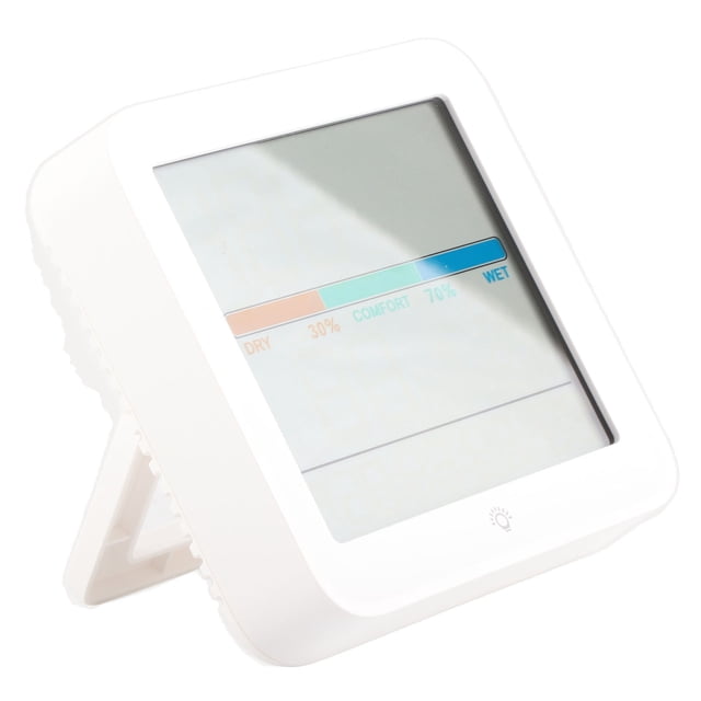 Monitor de temperatura y humedad con pantalla LCD a color, termómetro e higrómetro para interiores.