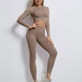 thumbnail image 4 of Wancir Workout Sets for Women Two Piece Outfits Seamless High Waist Leggings Yoga Crop Tops Athletic Sports Gym Sets, 4 of 6