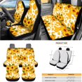 thumbnail image 6 of Uorisanigo Sunflower Cow Print Front Back Seat Cover Full Set 15pcs with Car Steering Wheel Covers Seat Belt Cushion Pad Car Coasters Garbage Bag Rear View Mirror Cover Keychain Air Vent Pocket, 6 of 7