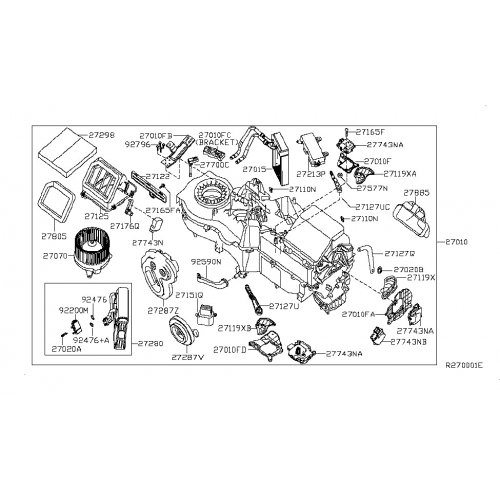 Nissan 27743ZP00A HVAC Door Actuator Nissan Armada Quest Titan