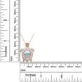 thumbnail image 5 of AFFY Round Cut Simulated Aquamarine With CZ Turtle Floater Pendant Necklace In 14K Rose Gold Plated 925 Sterling Silver, 5 of 6