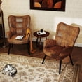 thumbnail image 4 of Homy Casa Waiting Room Guest Chair Office Reception Charis Lounge Charis for Living Room Bedroom, Brown, 4 of 8
