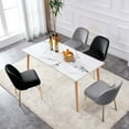 thumbnail image 2 of Ivinta Upholstered Dining Chair Sets of 2, Armless Chairs with Pocketed Coil Cushion, Velvet Fabric Accent Chair for Kitchen, 2 of 7