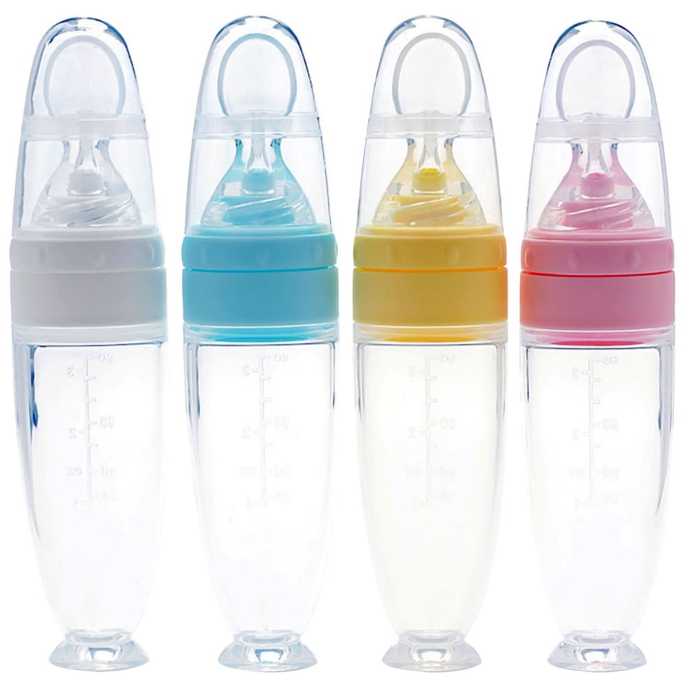 Buy Wholesale China Bpa Free Silicone Baby Food Feeder Colorful Pacifier Baby  Feeder Silicone Spoon & Baby Silicone Squeezing Feeding Spoon at USD 3