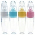 thumbnail image 2 of 1 PC Silicone Baby Food Dispensing Spoon ( 3oz, Ideal for 4 Months+ Babies) - Squeeze Feeder with Spoon - Spoon Bottle for Baby - Baby Spoon Feeder Bottle Baby Solid Food Feeder, 2 of 6