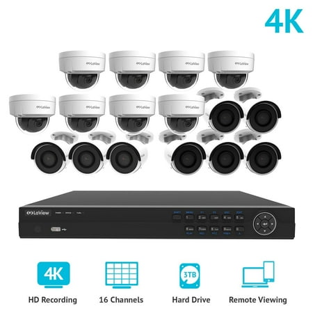 laview 16 channel 4k nvr security system w8 bullet 8 dome 8mp 2160p ip poe indooroutdoor surveillance cameras 3tb walmartcom - Nvr Security System laview 16 channel 4k nvr security system w8 bullet 8 dome 8mp 2160p ip poe indooroutdoor surveillance cameras 3tb walmartcom - Nvr Security System