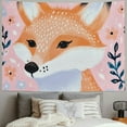 thumbnail image 2 of Autua Fox Flowers Tapestry Wall Hanging Unique Style Graphic Tapestries Home Decor for Living Room Bedroom Farmhouse Dorm 4 Sizes Available 50x40inch, 2 of 6