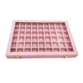 thumbnail image 1 of Inteprter Organizador de joyas Lints de gran capacidad, 54 rejillas, caja de almacenamiento para joyas, bandeja, soporte para pendientes con tapa para Almacenamiento y organización del hogar Rosado Inteprter HA070409-09, 1 of 6