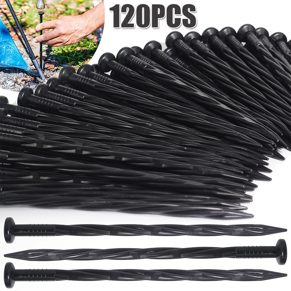 Plastic Edging Ground Nails Landscape Anchoring Spikes Weed Barrier