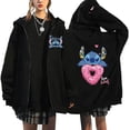 thumbnail image 1 of Sudadera con capucha de dibujos animados de Disney Stitch para mujer, ropa de calle de Manga, Harajuku, Anime, divertido, invierno, años 90, 1 of 1