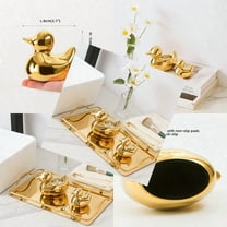 Home Decor Golden Ceramic Duck Figurines Home Decor Animal Sculptures and Statues Handmade Artware Decor Mini Duck