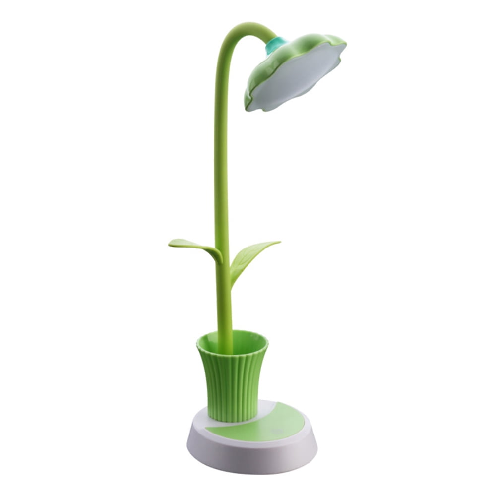 Lamps Sun Flower LED Desk Lamp with Pen Holder USB Chargeable LED Table ...