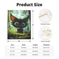 thumbnail image 2 of Sikiie Cute Big-Eyed Black Cat Print Canvas Decorative Hanging Painting, Anti-shrinkage Hanging Frame, Suitable for Home, Office Wall Decorations, 2 of 6