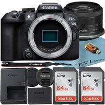 Canon EOS R10 Mirrorless Camera with RF-S 18-45mm f/4.5-6.3 IS STM Lens   2 Pack SanDisk 64GB Memory Card   ZeeTech Accessory Bundle (International Version)