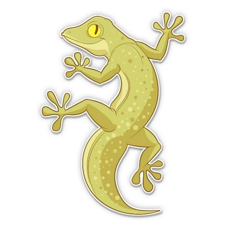 Smiling Gecko - 3" Vinyl Sticker - For Car Laptop Water Bottle Phone - Waterproof Decal