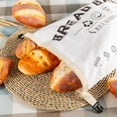 thumbnail image 5 of Linen Bread Bag - Reusable freezer bread bag for homemade bread maker gift giving - Bread Container for Sourdough Loaves Storage, Large Bread Bags for Homemade Bread, 5 of 6